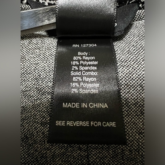 Ali Miles Color Block Knit Tunic - Winter White/Black Plus Size 2X NWT - Picture 13 of 15